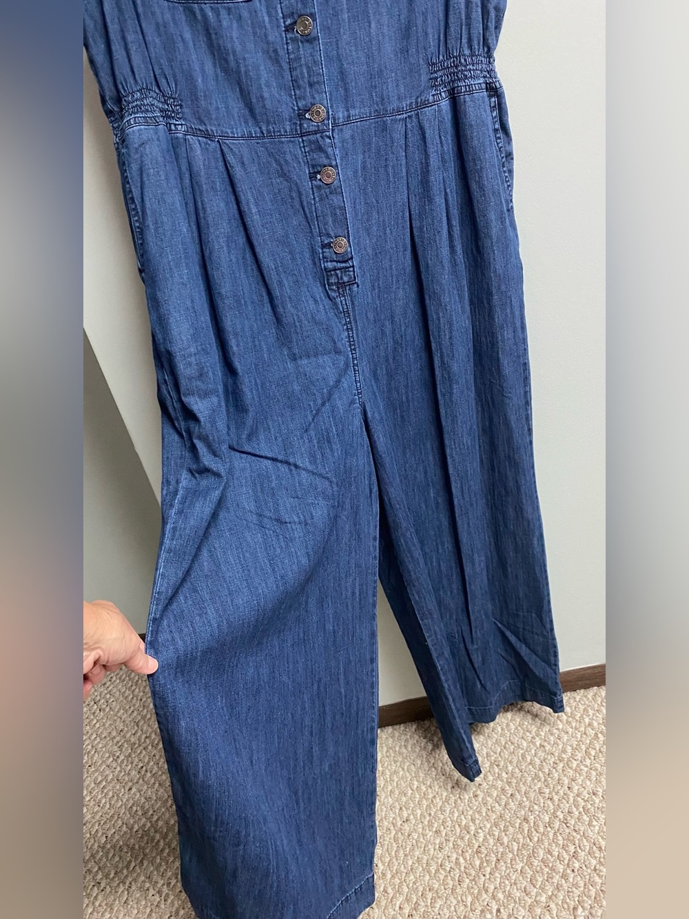 NWT ABSOLUTELY ADORABLE TORRID DENIM JUMPSUIT - 16 REGULAR - Picture 7 of 13